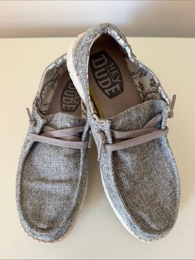 Hey Dude Inspired Grey Slip-On Shoes